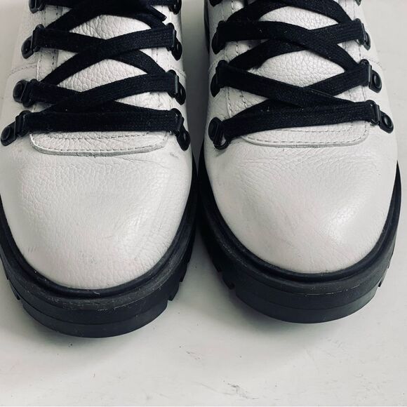 💠 Cougar Nash Leather Lug Sole Combat Lace Up White Boot Size EU 40 US 9 - Picture 8 of 13